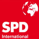 Entwurf eines SPD International Logos aus Bukarest